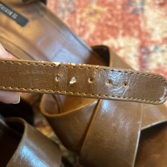 Forever 21 Brown Strappy High Platform Sandals size 7.5 - Picture 5 of 13